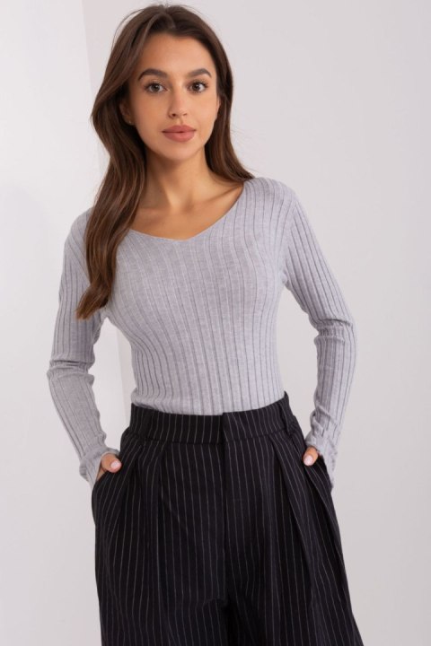 Sweter Damski Model PM-SW-PM1088.25 Light Grey - Factory Price Sweter Damski Model PM-SW-PM1088.25 Light Grey - Factory Price