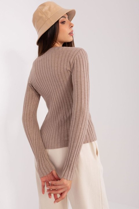 Sweter Damski Model PM-SW-PM1089.09P Dark Beige - Factory Price Sweter Damski Model PM-SW-PM1089.09P Dark Beige - Factory Price