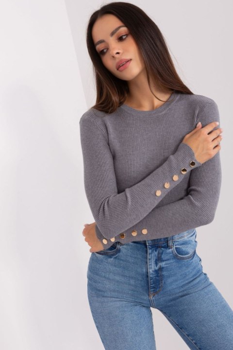 Sweter Damski Model PM-SW-PM685.39P Dark Grey - Factory Price Sweter Damski Model PM-SW-PM685.39P Dark Grey - Factory Price