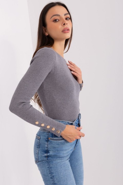 Sweter Damski Model PM-SW-PM685.39P Dark Grey - Factory Price Sweter Damski Model PM-SW-PM685.39P Dark Grey - Factory Price