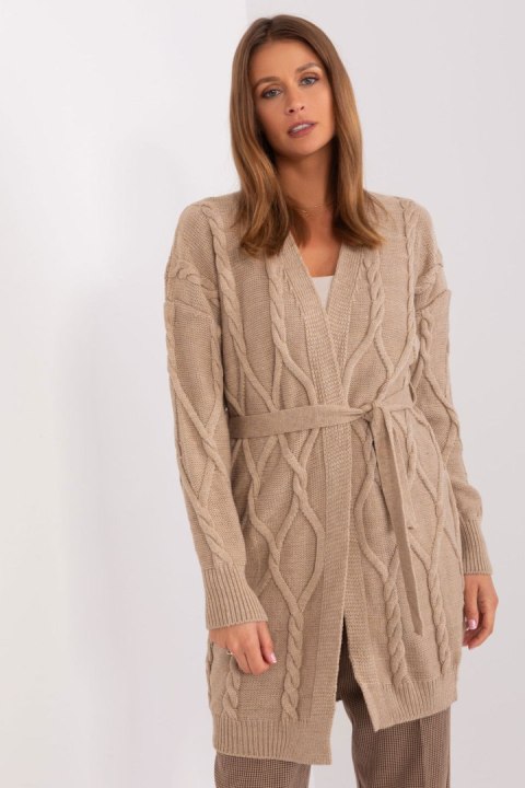 Sweter Kardigan Model BA-SW-8009-1.39P Dark Beige - Badu Sweter Kardigan Model BA-SW-8009-1.39P Dark Beige - Badu