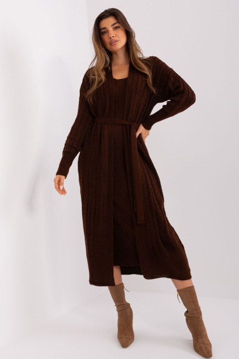 Sukienka Komplet Model BA-KMPL-0269.39P Dark Brown - Badu Sukienka Komplet Model BA-KMPL-0269.39P Dark Brown - Badu