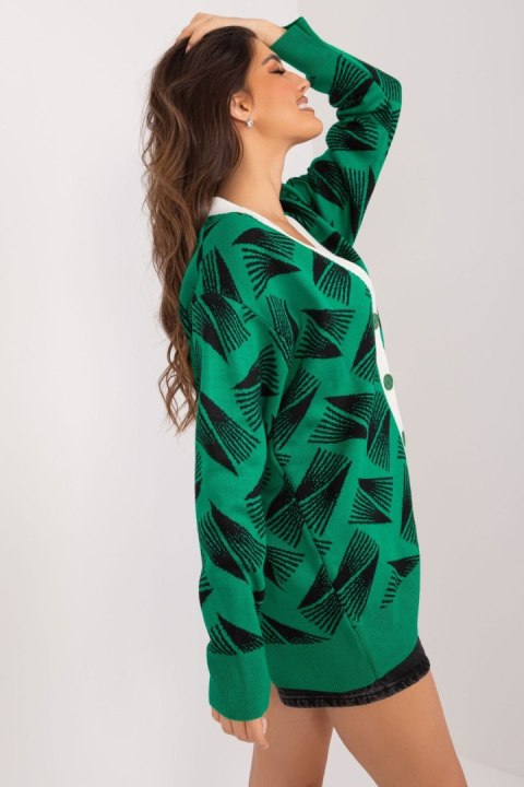 Sweter Damski Model BA-SW-12035.09 Black/Green - Badu Sweter Damski Model BA-SW-12035.09 Black/Green - Badu
