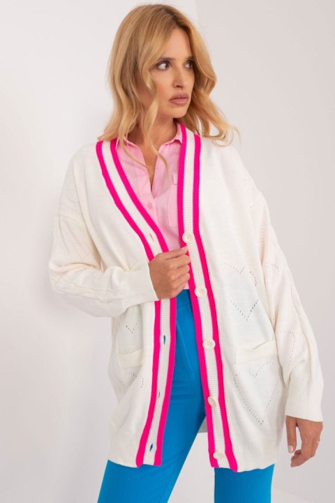 Sweter Damski Model BA-SW-12055.14X Ecru - Badu Sweter Damski Model BA-SW-12055.14X Ecru - Badu