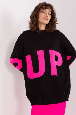 Sweter Damski Model BA-SW-8060.05P Black/Pink - Badu