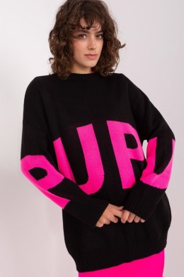 Sweter Damski Model BA-SW-8060.05P Black/Pink - Badu