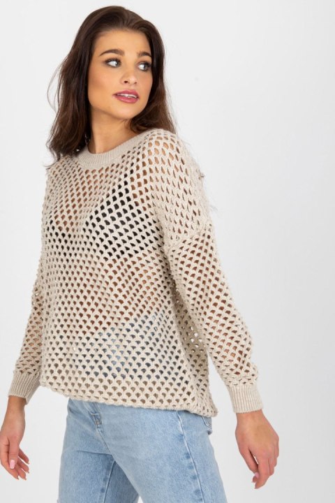 Sweter Damski Model BA-SW-9006.38P Beige - Badu Sweter Damski Model BA-SW-9006.38P Beige - Badu