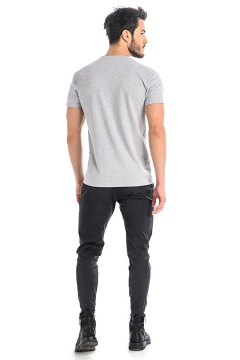 T-shirt Męski Model Dany V 1503 Grey - Teyli T-shirt Męski Model Dany V 1503 Grey - Teyli