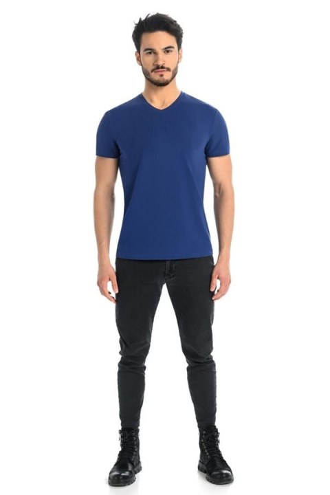 T-shirt Męski Model Dany V 1503 Jeans - Teyli T-shirt Męski Model Dany V 1503 Jeans - Teyli