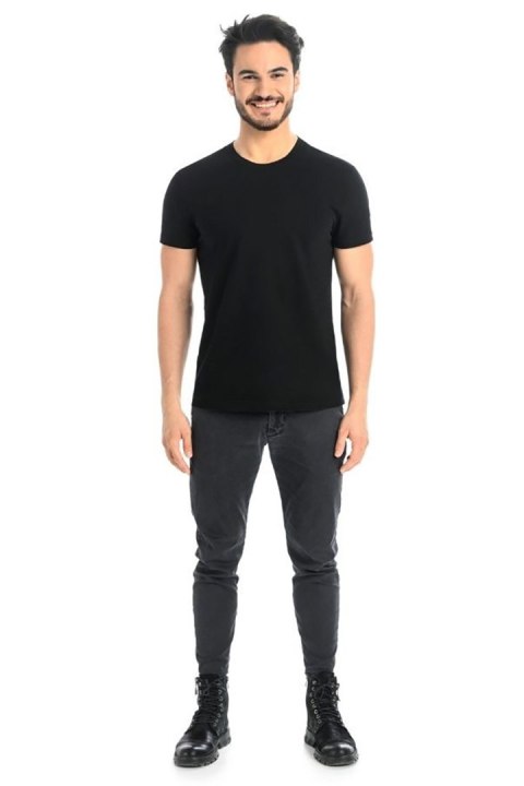 T-shirt Męski Model Luca 1502 Black - Teyli T-shirt Męski Model Luca 1502 Black - Teyli