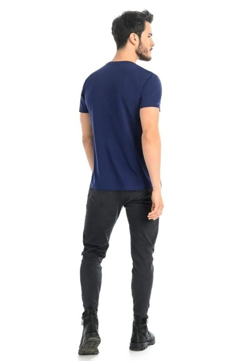 T-shirt Męski Model Luca 1502 Blue - Teyli T-shirt Męski Model Luca 1502 Blue - Teyli