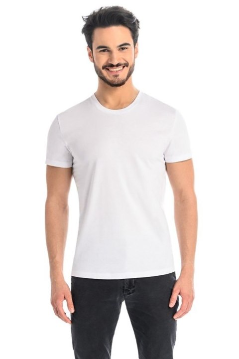 T-shirt Męski Model Luca 1502 White - Teyli T-shirt Męski Model Luca 1502 White - Teyli
