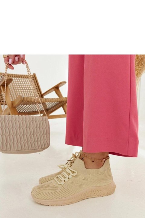 Beżowe materiałowe sneakersy Ornella - Solea Beżowe materiałowe sneakersy Ornella - Solea