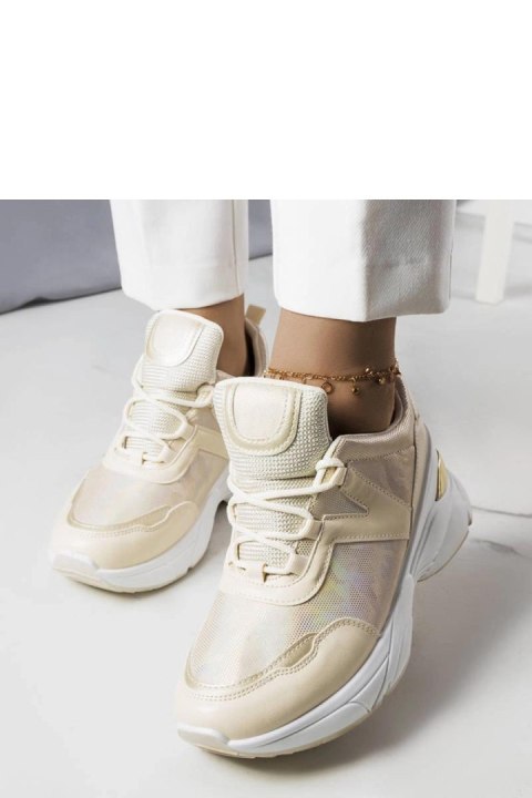 Beżowe sneakersy z metalicznymi wstawkami Ruais - Solea Beżowe sneakersy z metalicznymi wstawkami Ruais - Solea