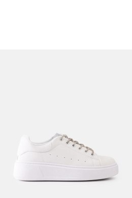 Białe sneakersy z efektownym zdobieniem Asmait - Solea