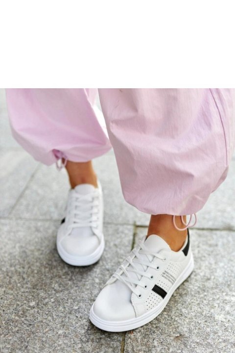 Biało-czarne sneakersy eko skóra Berdine - Solea Biało-czarne sneakersy eko skóra Berdine - Solea