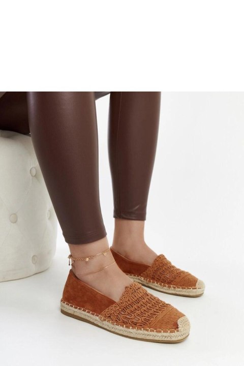 Brązowe ażurowe espadryle Gordana - Solea Brązowe ażurowe espadryle Gordana - Solea