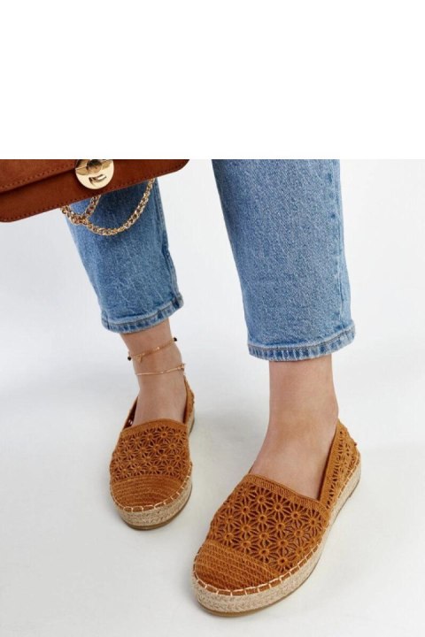 Brązowe koronkowe espadryle na platformie Samra - Solea Brązowe koronkowe espadryle na platformie Samra - Solea