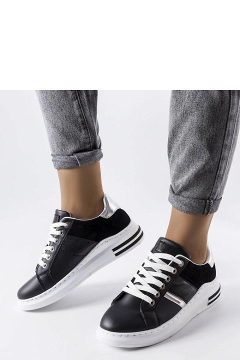 Czarne sneakersy z wstawkami Deans - Solea Czarne sneakersy z wstawkami Deans - Solea