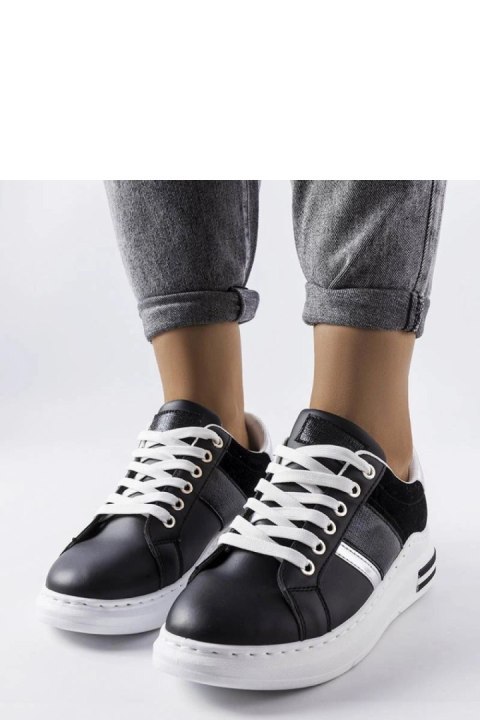 Czarne sneakersy z wstawkami Deans - Solea Czarne sneakersy z wstawkami Deans - Solea