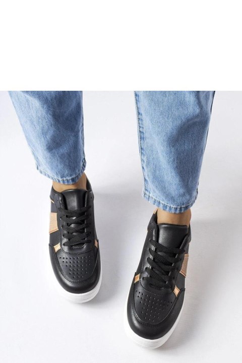 Czarno-złote sportowe sneakersy Parma - Solea Czarno-złote sportowe sneakersy Parma - Solea