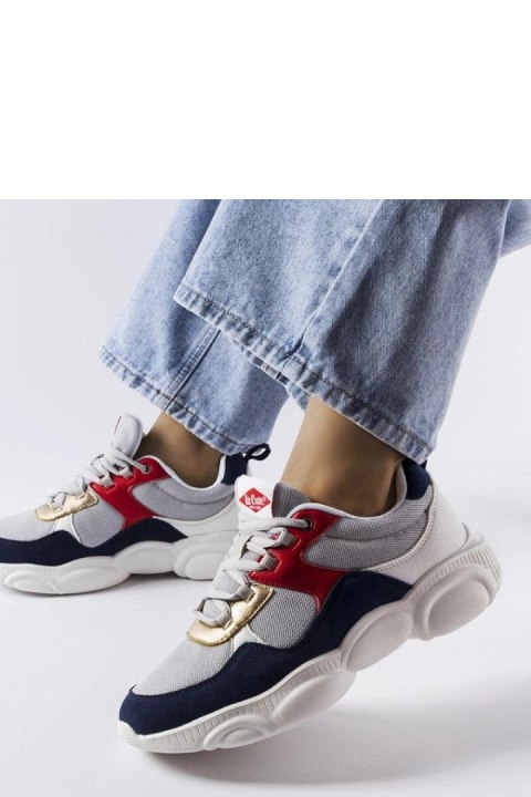 Damskie szare buty sportowe LCWL-20-39-032 - Solea Damskie szare buty sportowe LCWL-20-39-032 - Solea