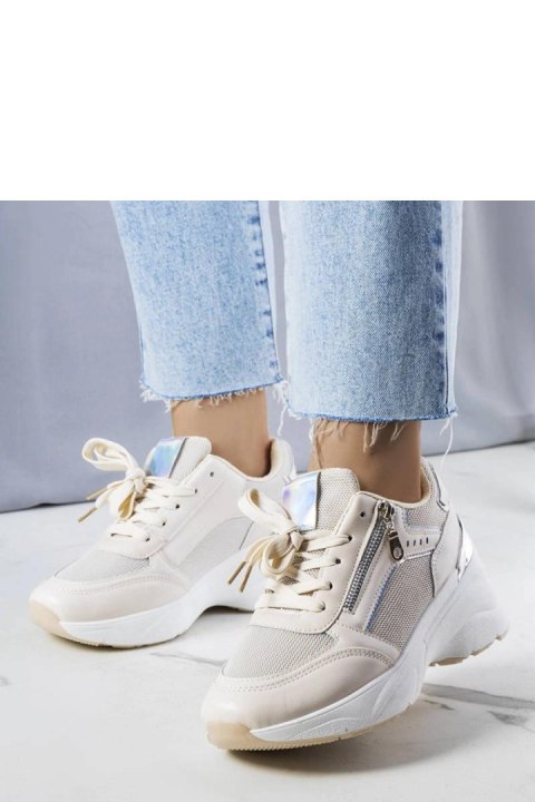 Beżowe sneakersy na koturnie Stacey - Solea Beżowe sneakersy na koturnie Stacey - Solea
