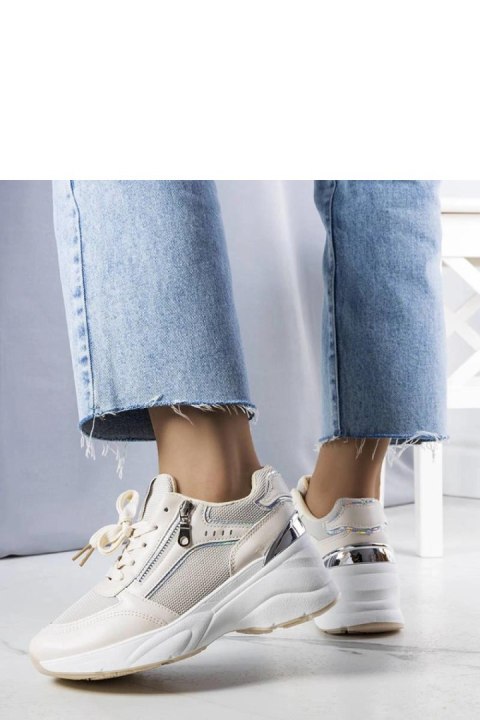 Beżowe sneakersy na koturnie Stacey - Solea Beżowe sneakersy na koturnie Stacey - Solea