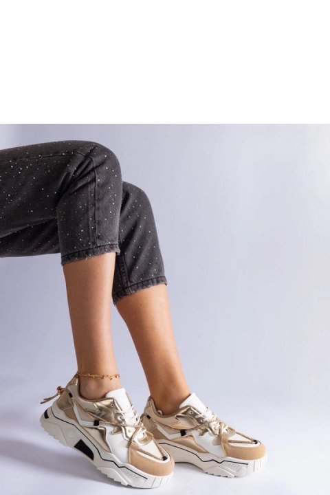 Beżowe sneakersy zdobione cyrkoniowym sznurkiem Valdeza - Solea Beżowe sneakersy zdobione cyrkoniowym sznurkiem Valdeza - Solea