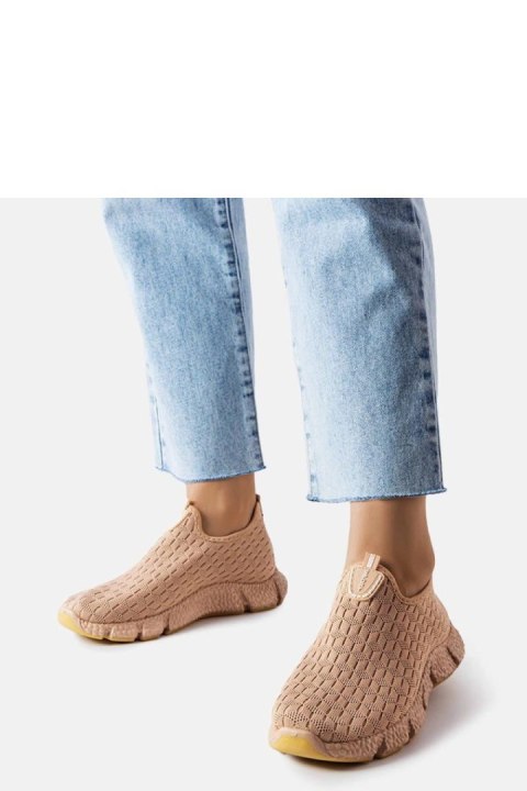 Beżowe sportowe sneakersy wsuwane Obenor - Solea Beżowe sportowe sneakersy wsuwane Obenor - Solea