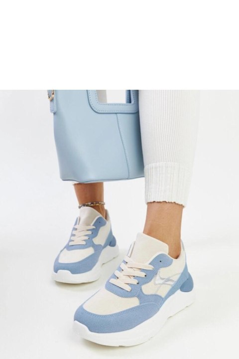 Beżowo-niebieskie sneakersy na platformie Nereida - Solea Beżowo-niebieskie sneakersy na platformie Nereida - Solea