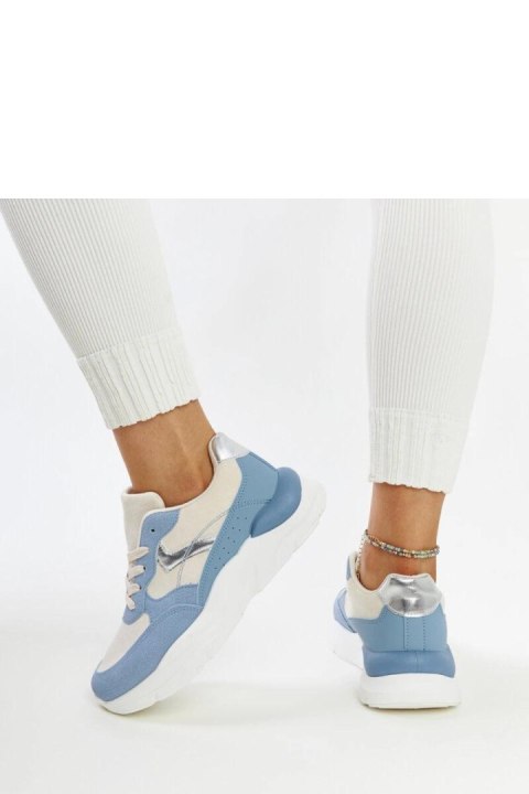 Beżowo-niebieskie sneakersy na platformie Nereida - Solea Beżowo-niebieskie sneakersy na platformie Nereida - Solea