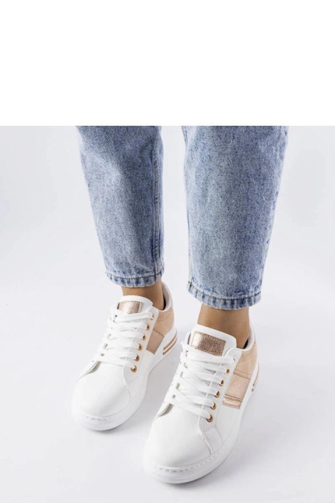 Białe sneakersy z różowymi wstawkami Deans - Solea Białe sneakersy z różowymi wstawkami Deans - Solea