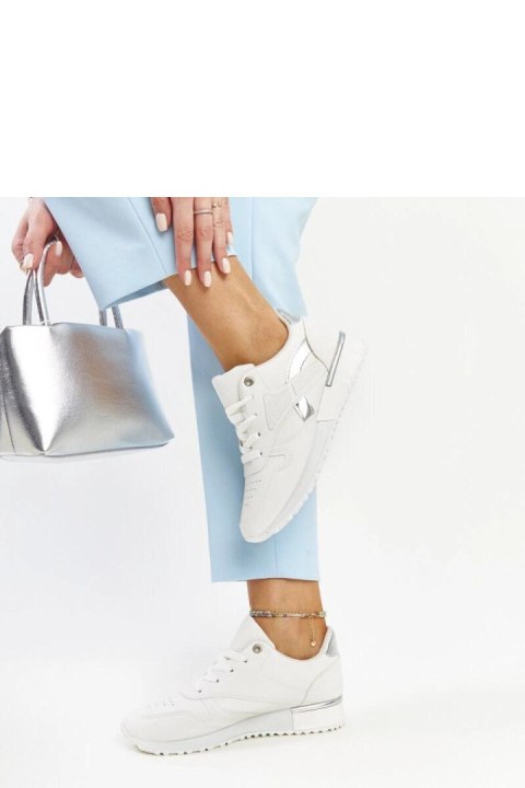 Białe sneakersy z wężową skórką Tasnim - Solea Białe sneakersy z wężową skórką Tasnim - Solea