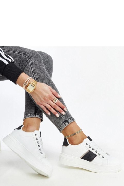 Biało-czarne sneakersy na grubszej podeszwie Finestra - Solea Biało-czarne sneakersy na grubszej podeszwie Finestra - Solea