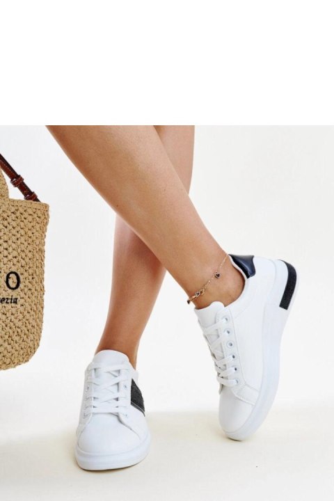Biało-czarne sneakersy z cyrkoniami Giulia - Solea Biało-czarne sneakersy z cyrkoniami Giulia - Solea