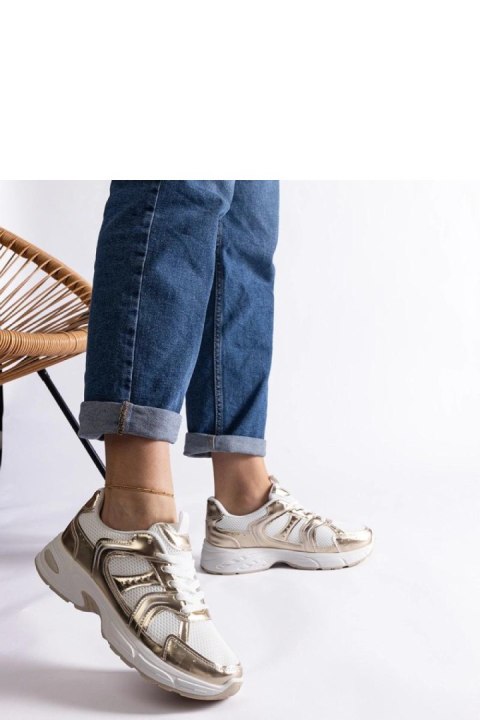 Biało-złote sneakersy sportowe Ena - Solea Biało-złote sneakersy sportowe Ena - Solea