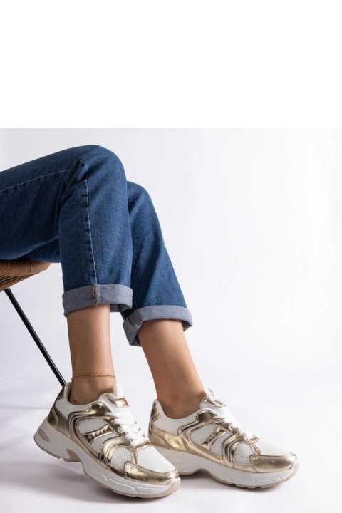 Biało-złote sneakersy sportowe Ena - Solea Biało-złote sneakersy sportowe Ena - Solea