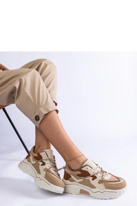 Brązowe sneakersy zdobione cyrkoniowym sznurkiem Valdeza - Solea Brązowe sneakersy zdobione cyrkoniowym sznurkiem Valdeza - Solea