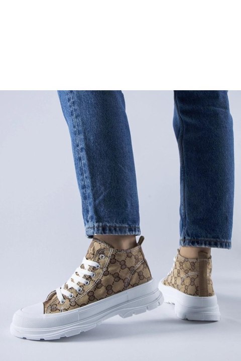 Brązowe trampki zdobione monogramem Terenzio - Solea Brązowe trampki zdobione monogramem Terenzio - Solea