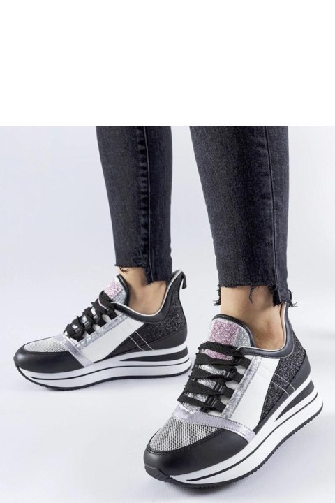 Czarne brokatowe sneakersy na platformie Marce - Solea Czarne brokatowe sneakersy na platformie Marce - Solea
