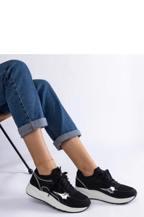 Czarne sneakersy sportowe damskie Elsira - Solea Czarne sneakersy sportowe damskie Elsira - Solea