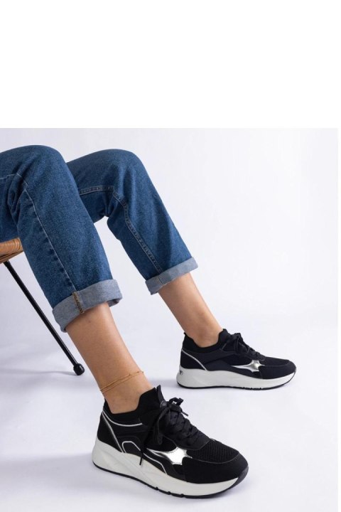 Czarne sneakersy sportowe damskie Elsira - Solea Czarne sneakersy sportowe damskie Elsira - Solea