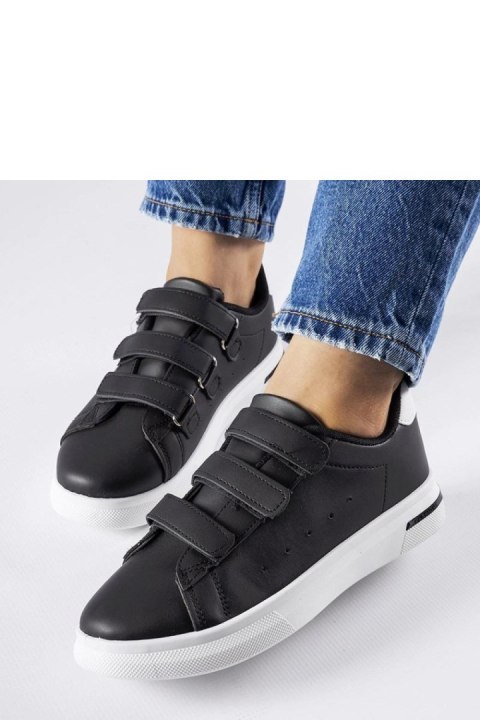Czarne sneakersy zapinane na rzepy Paré - biała podeszwa - Solea Czarne sneakersy zapinane na rzepy Paré - biała podeszwa - Solea
