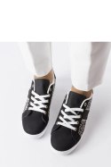 Czarne sneakersy zdobione monogramem Bolduc - Solea