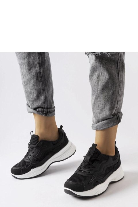 Czarne sportowe sneakersy Hollow - Solea Czarne sportowe sneakersy Hollow - Solea