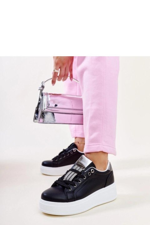 Czarno-srebrne sneakersy z cyrkoniami Maurizia - Solea Czarno-srebrne sneakersy z cyrkoniami Maurizia - Solea