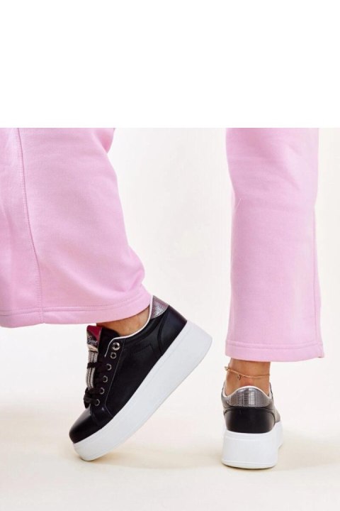 Czarno-srebrne sneakersy z cyrkoniami Maurizia - Solea Czarno-srebrne sneakersy z cyrkoniami Maurizia - Solea