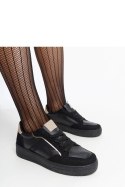 Czarny sneakersy na platformie Walda - Solea