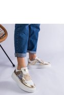Złote sneakersy ze srebrnymi wstawkami Kimberly - Solea